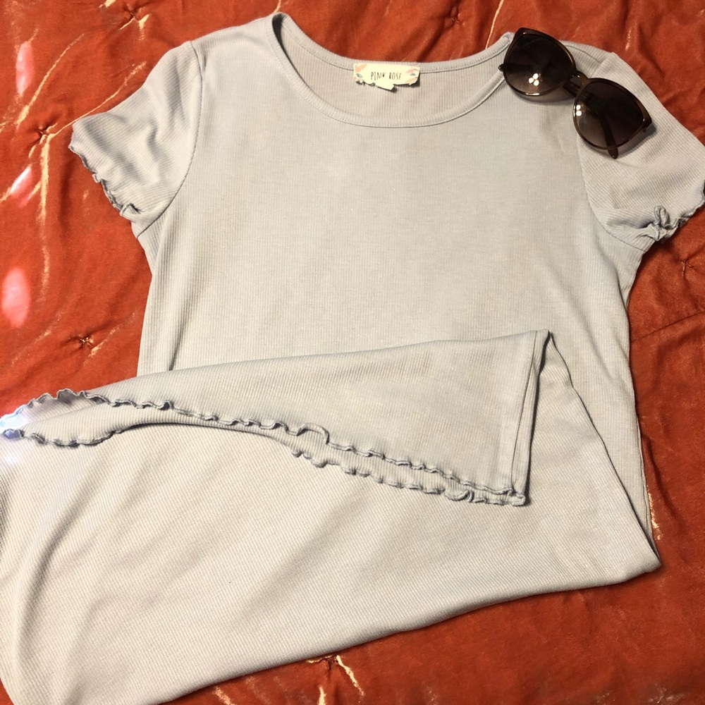 Light blue fitted dress!